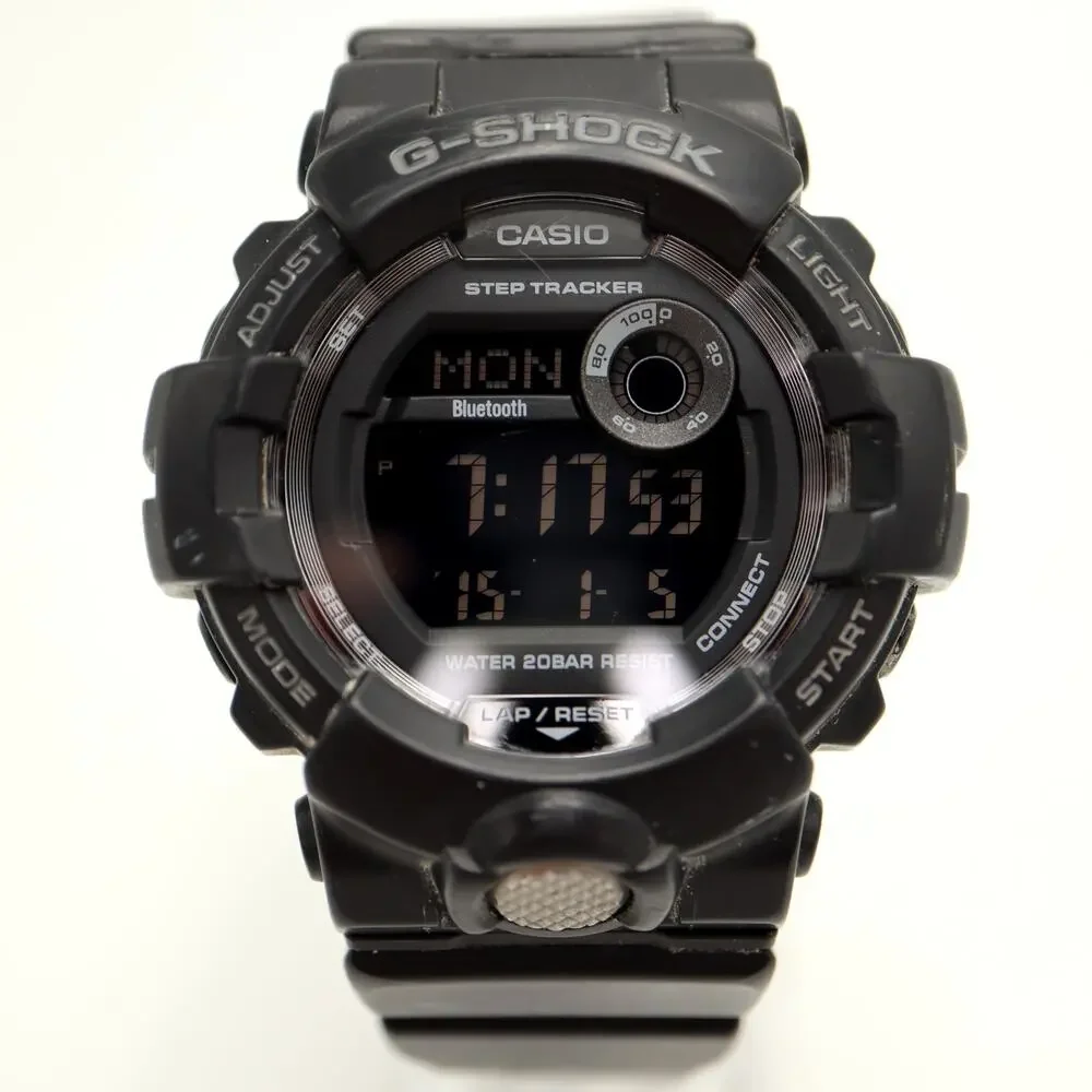 Casio G Shock GBD-800 Black Step Tracker 50mm Watch Bluetooth w New Battery